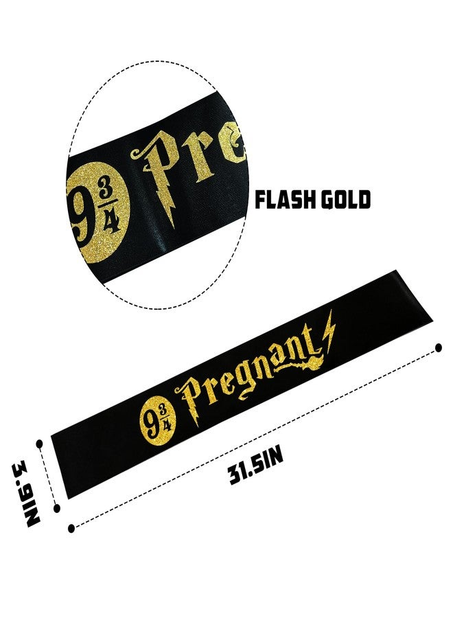 PYQWA 9 3/4 Pregnant Sash - Witch or Wizard Gender Reveal Mommy to Be Sash - Magical HP Welcome Baby Muggle Party Decorations - Image 2